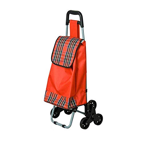 JTKDL Plegable Compras Todo Terreno Subir escaleras Cesta con Impermeable Desmontable Bolsa...