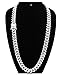Hollywood Jewelry Gold Chain Necklace 14MM 14K White Gold Diamond Cut Smooth for Men Hip Hop Miami Cuban Link with a Warranty USA Made! (24)