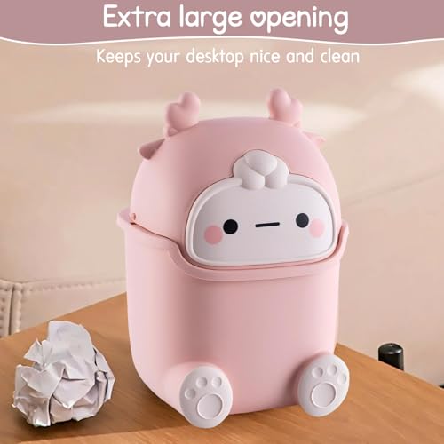 Tissting Cute Flip Mini Caneca de Basura de Escritorio miniatura 5