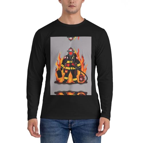 Chemise imprimé pompier EdWal légère et classique à manches longues tendance masculine
