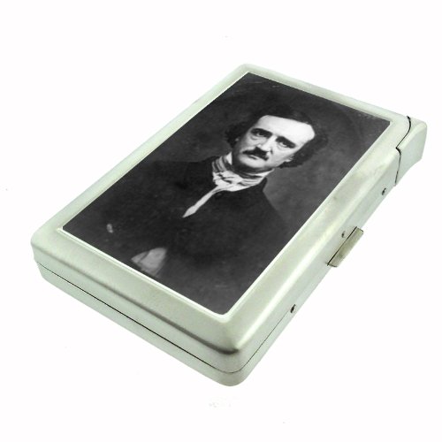 Edgar Allan Poe Photograph Double-Sided Cigarette Case with Lighter, ID Holder, and Wallet D-509