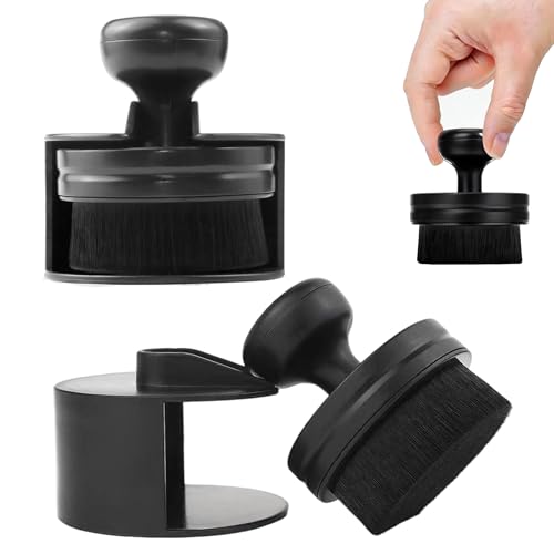 2 PCS Tyre Dressing Applicator Car Interior Cleaning Brush Tyre Shine Applicator Car Tyre Shine Tire Shine Applicator Brush Storage Stand Included for Detailing and Car Wash Kit Black