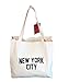 Gusseted New York City Tote Bag Lennon NYC Style Shopping Gym Beach