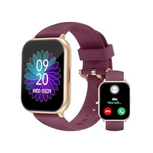 RUIMEN Smartwatch mit Telefonfunktion,Smartwatch für Damen Herren HD-Touch Screen Fitnessuhr mit SpO2-Überwachung Pulsuhr Schlafmonitor Schrittzähler Uhr Multi Trainingsmodi für Android iOS, Lila