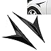 Aramox 1 Pair Universal Car Mudguard Side Air Vent Trim Sticker Gloss Black Rubber Exterior Decoration