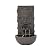XBrand 30 in H Fiber Resin Wall Buddha Zen Outdoor Garden Water Fountain w/Warm LED Light, Black