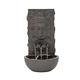 Vestibilità perfetta: questa fontana d'acqua da 76,2 cm è una caratteristica accattivante per esterni; la sua altezza sostanziale assicura che si distingua, aggiungendo al fascino estetico del tuo giardino con la sua presenza sorprendente; dotata di una pompa di spegnimento automatico che eroga 250 LPH/66 GPL, funziona perfettamente con l'acqua del rubinetto e dispone di una capacità di base di 2,5 galloni.