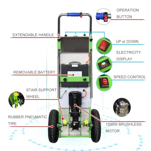 Carretilla eléctrica para escaleras con motor 1200W miniatura 2
