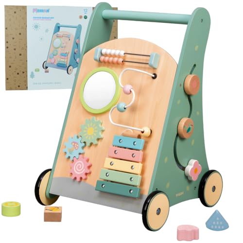 MERKAN Kinderläufer, Holzläufer für Kinder, 3 in 1, Werkstatt...