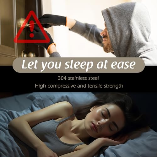 MEGAVOW 2 Pack Tragbares Türschloss, Edelstahl Reiseschloss Sicherheitsschloss Türsicherung mit Aufbewahrungstasche für Frauen Reisen Hotel Schule Zuhause Wohnung Hochschule