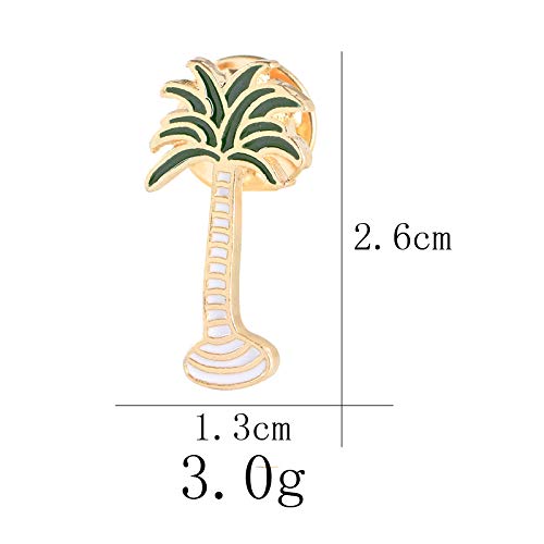 Coconut Tree Brooch Artist Shiny Jewelry Art Student Graduation Souvenir Brooch Drip Oil Painted Enamel Pin Suitable for Hat Jacket Canvas Bag2