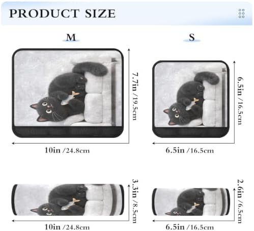 Nexawaveo Shoulder Pads 10"ร7.7" Black Cat on Sofa - 2