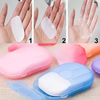 Grab Kart Paper Soap Eco-Friendly Paper Soap Strips - Disposable Paper Soap Sheets for Hand Washing, Portable Travel Soap Camping Soap, Kids Hand Soap for Travel Outdoor (Pack of 6) 3