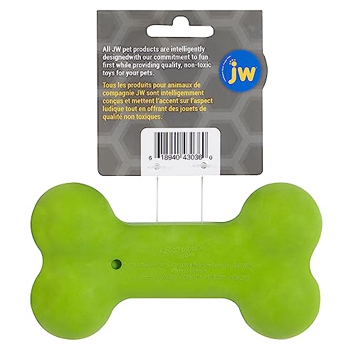 JW Pet Company iSqueak Bone Rubber Dog Toy, Medium, Red,Blue,Green, 43036 - Image 3