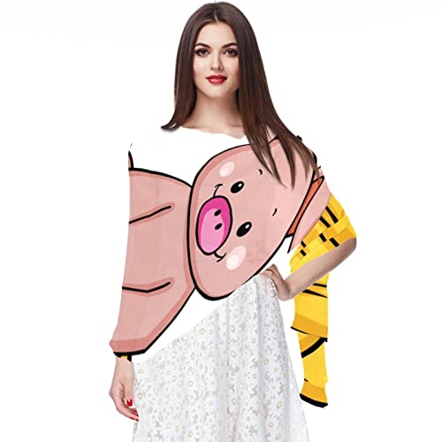 Écharpe vache pour femme en mousseline fine et foulard long multicolore