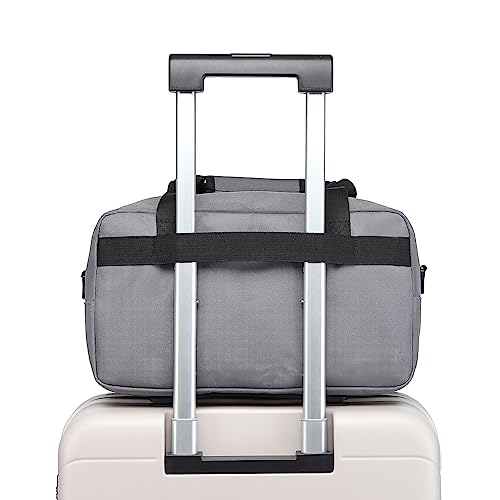 KONO 35x20x20cm Borsa da Viaggio Leggero Palestra Borsone da Viaggio con Tracolla (Grigio) - Immagine 5