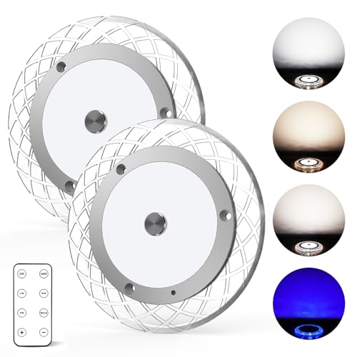 Piccolo ma super luminoso: 13 × 13 × 1,2 cm, dimensioni del palmo, non occupa alcuno spazio; la luce interna dell'auto adotta 81 chip LED, alta luminosità ma luce soffusa, la luce interna dell'auto camper è realizzata in materiale ABS + PC, diffonde la luce, non abbaglia e non fa male agli occhi.