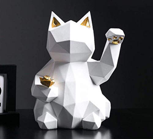 Chat Chanceux Géométrique : Cadeau Idéal de Chance de Carrière Réussie
