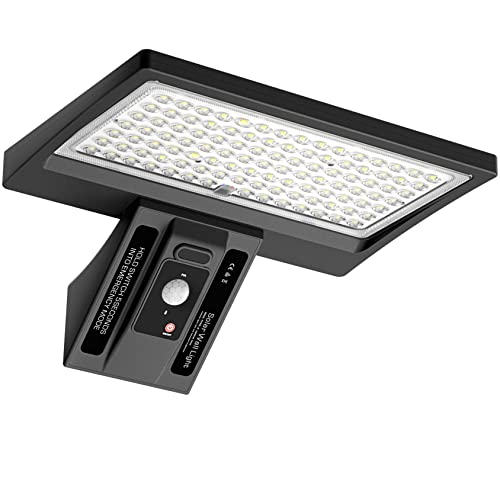 Ucgg Solar Wall Light Outdoor, 1050Lm, Type 2 Optical Lens 104 Led 3-Mode Lighting Wall Light With Fast Respond 120° Pir Motion Sensor, Ip65 Waterproof, For Building Exterior, Garden, Pathway #TOP22