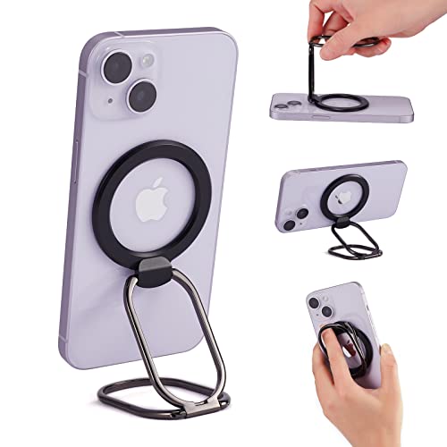 Image of Magnetic Phone Ring Holder, Removable Grip & Kickstand for MagSafe