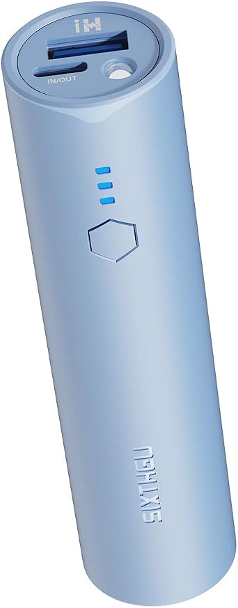 SIXTHGU S03 Portable Charger, 5000mAh Mini Power Bank, Pocket Size Fast Charging USB-C in&Out, PowerNano, Compatible with iPhone Series, Android Phone and More