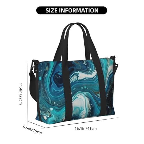 Travel Duffle Bag Marble Liquid Texture Weekender Overnight Bags Luggage Bag for Women Men Waterproof Sports Gym Bag Hand Bag with Shoulder Strap4