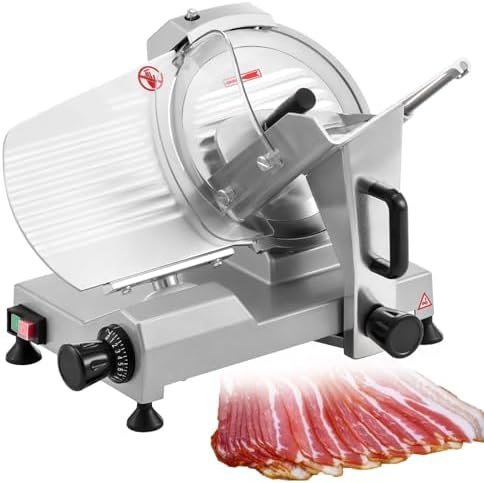 Adjustable Electric Meat Slicer for Home Use - Perfect for Slicing Meat, Cheese, Bread, Vegetables & Fruits - Professional Deli Food Slicer with Custom Thickness Control