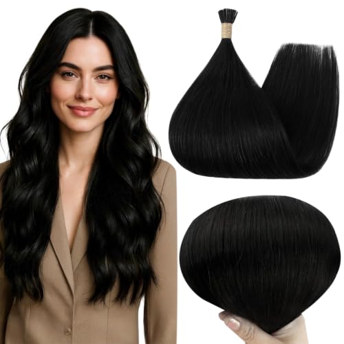 Image of Full Shine I Tip Hair Extensions Human Hair, Mocha Ash Brown 16 Inch