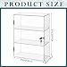 Barydat Acrylic Display Case with Lock Key Countertop Display Case Clear Showcase Display Cabinet Multi Functional Safe Storage Box for Retail Store (Fixed 3 Tier,11.8 x 5.9 x 15.7 Inch)