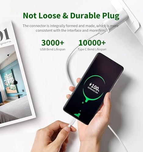 Image of Original 30W Super Dart Adapter & Cable Compatible with Realme 6, 6 Pro,7,7i,8,8i,C3,C11,C15,C21,C25s,Narzo 30,30 Pro with 6 Months Warranty