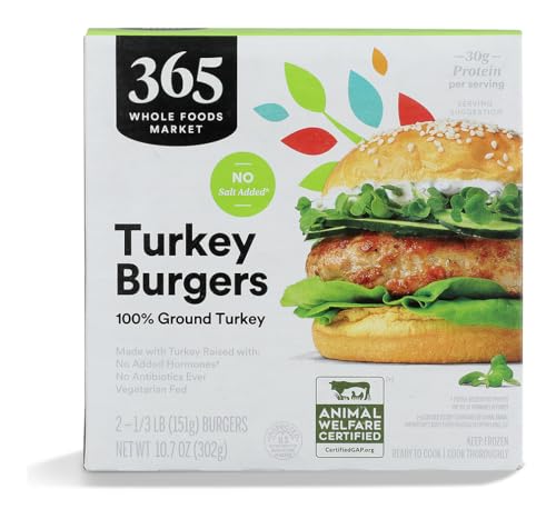 365 by Whole Foods Market Plain Turkey Burgers, 10.67 OZ