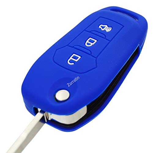 Image of Silicone Key Fob Cover Remote Protector for Ford F150 F250 F350 F450 F550 Raptor Ranger Transit Fusion Bronco EcoSport Escape Explorer Expedition Lightning Maverick XLT (Flip Key)