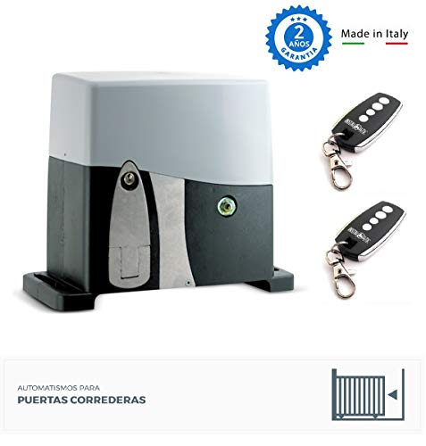 VDS AG Future motor corredera para automatizar puertas, portones, cancelas correderas de hasta 1600kg, con central de control, receptor de radio y 2 mandos a distancia. (Peso puerta hasta 1600kg)