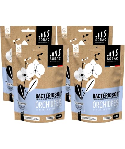 Bactériosol® Fertilisant Orchidées et Plantes d'Intérieur - 4 sachets de 500g