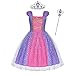 ACWOO Angels Costume da Principessa Rapunzel per Bambina, Vestito Principessa Bambina, Vestito da Festa di Compleanno 120cm
