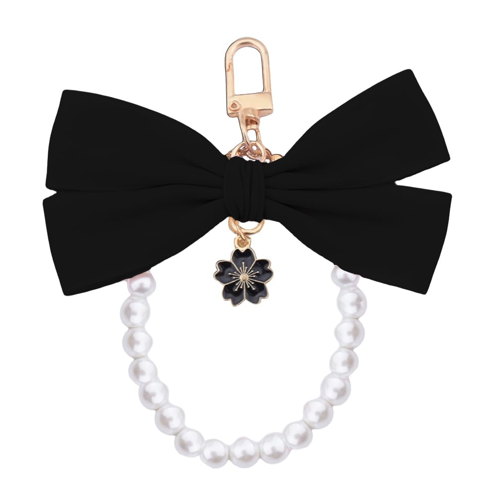 SdopbinbinBow Pearl Keychain for Bag Wallet Charm for Handbags Tote Bag Wrist Charms for Backpack Shoulder Bag Keychains