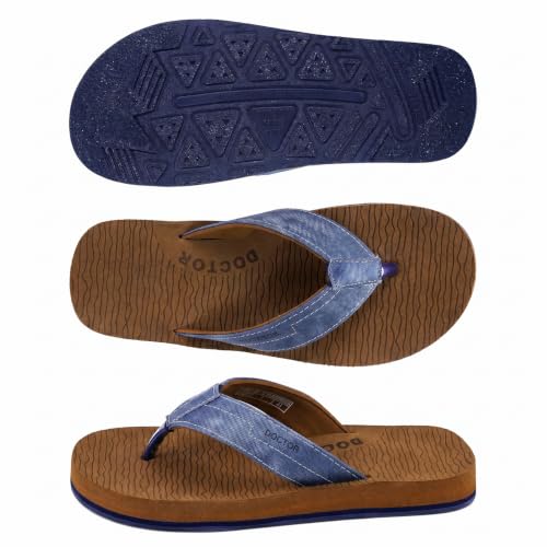 Image of DOCTOR EXTRA SOFT Men's Comfortable Tpr Slippers With Cushion Footbed For Adult|Orthopedic & Light Weight|Stylish & Anti-Skid|Waterproof Everyday Casual Durable Dr. Home Flip Flops Gents & Boys D-37