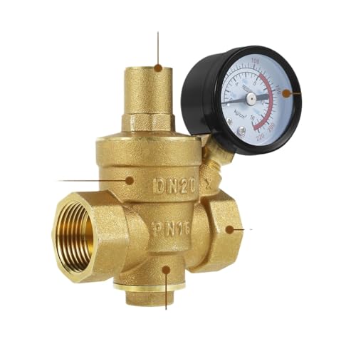 Réducteur de pression eau 3/4 DN20 en laiton réglable pour maison - 3