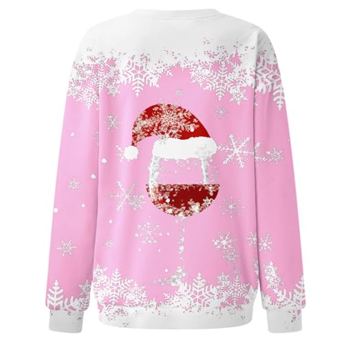Sweat-shirt pour femmes imprimé pull ajusté manches longues taille s - 3