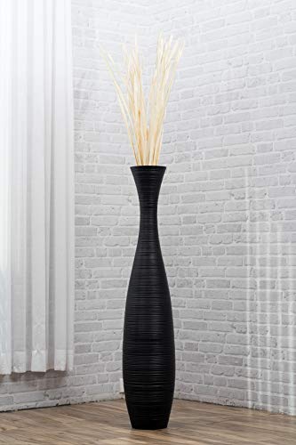 Image of Leewadee Large Floor Vase 41 inches Mango Wood for Pampas Grass, Dried Flowers