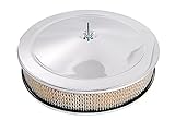 14” x 3” Muscle Car Air Cleaner Set – Recessed Base & Paper Element (Chrome)