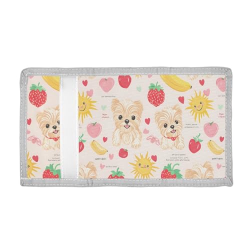 ALAZA Kids Wallets for Boys Girls Toddler Trifold Wallet Children Small Dog Banana Fruit with Zipper Coin Pocket2