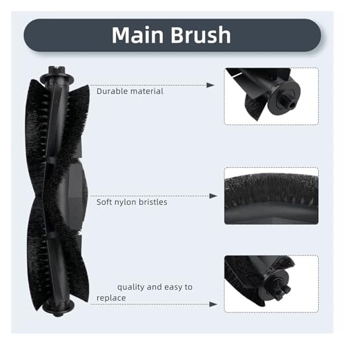 Vacuum Cleaner Replacement Kit Main Side Brush Filter Mop Compatible with Honiture G20 Pro/Tikom G8000 Pro/Laresar Evol 3 3S