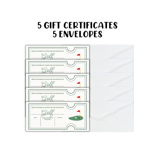 One Round Golf Certificate 5pk
