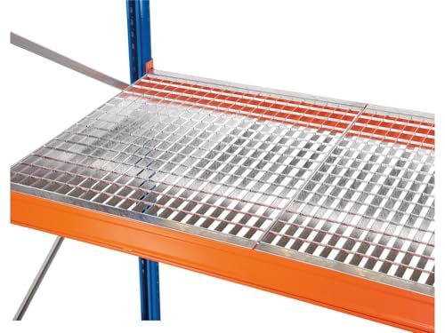 Schulte Lagertechnik Holmbündig einlegbarer Gitterrost für Palettenregale B 1825 x T 1100 mm für Holmtiefe 50 mm verzinkt 2 Stück