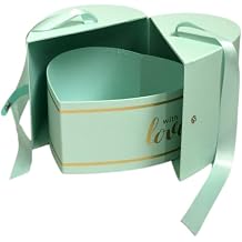 UNIKPACKAGING Premium Quality European Style Heart Shape Flower Box, Floral Gift Box, for Luxury Style Flower Arrangements Tiffany