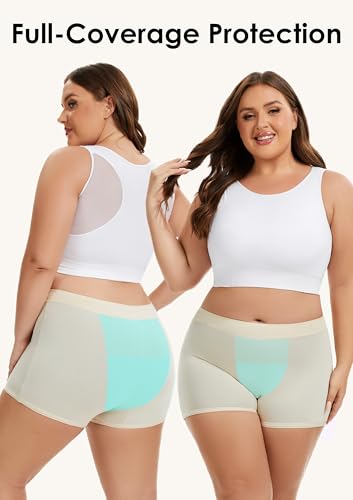Image of YESWEL Overnight Period Shorts For Women, Leak-proof, Heavy Flow, Menstrual Absorbent Boyshorts