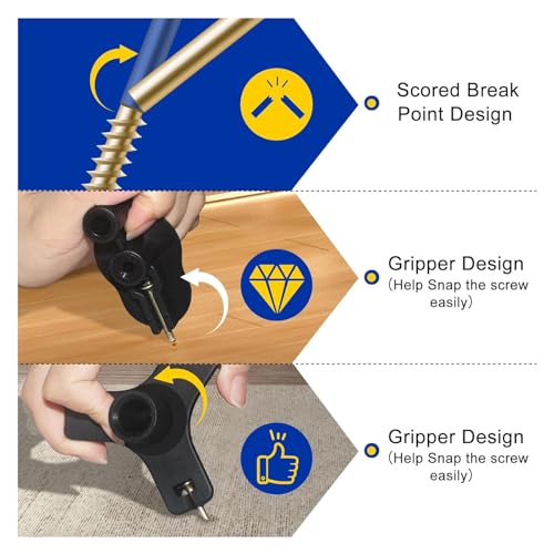 Jectse Bodenreparaturset, 3233 Squeak No More Kit Eliminiert Boden Quietschen, Enthält 5 Hilfswerkzeuge und 50 Schrauben für die Meisten Teppiche Vinylböden Hartholz Böden