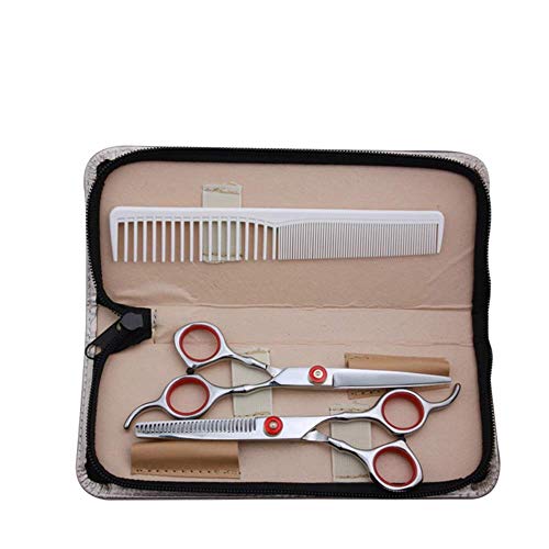 Ciseaux de coiffure à dents et ciseaux plats de 6 pouces pour couper et désépaissir