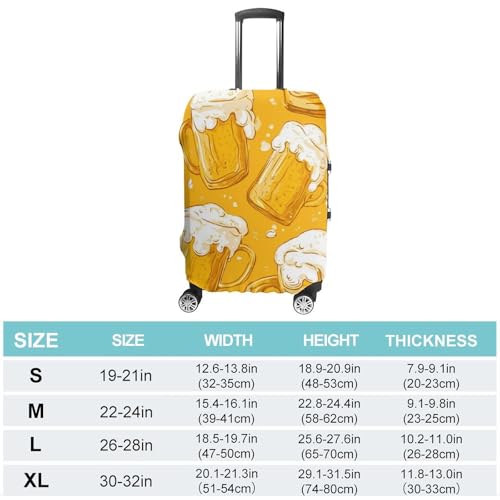 Beer Travel Luggage Cover Washable Anti-Scratch Baggage Suitcase Protector S2